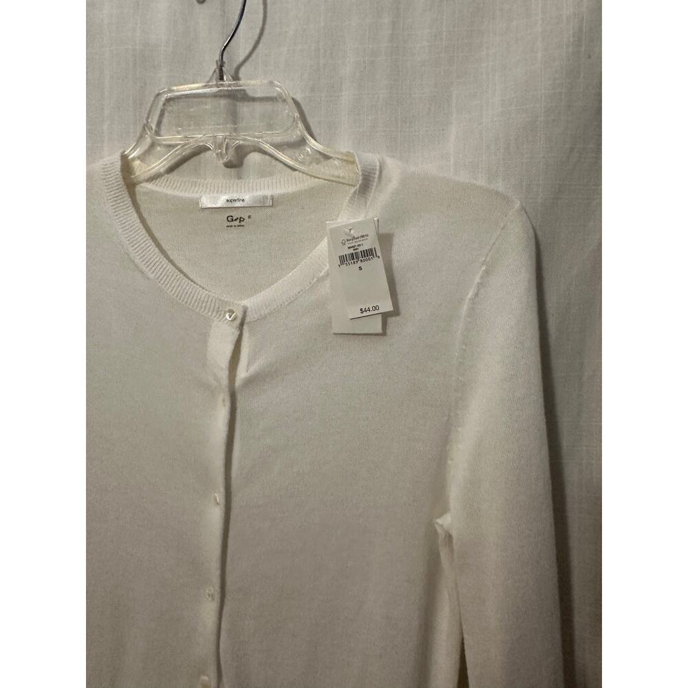 GAP Womens Superfine Cotton Cardigan White Size Small NWT